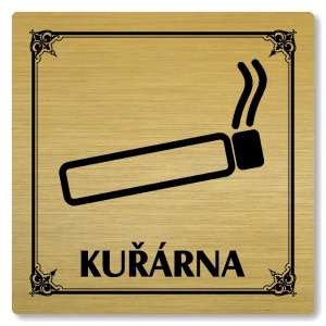 Kuřárna, 100x100mm, zlatá, Nebraska
